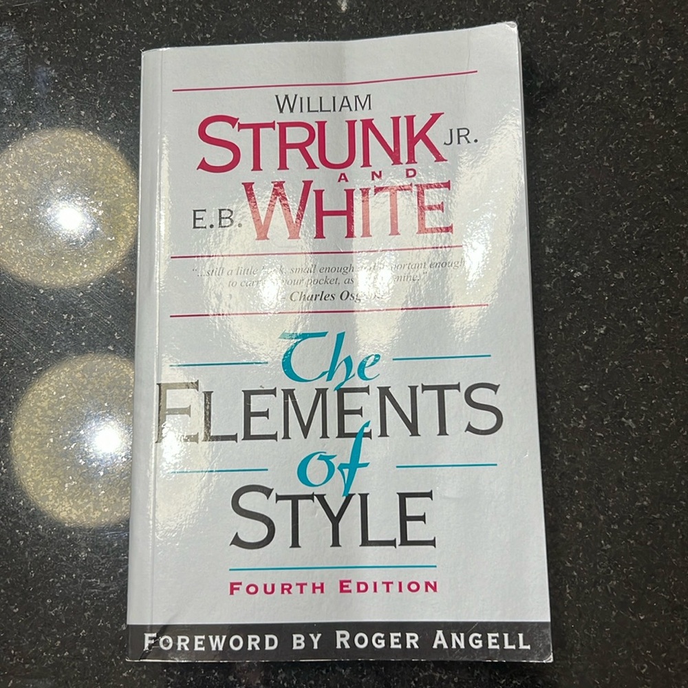The elements of style by strunk and white